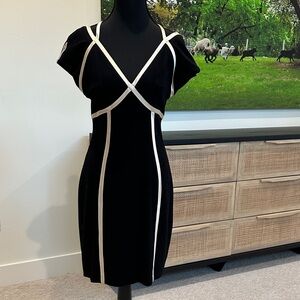 Yoana Baraschi Black and White Cocktail Dress